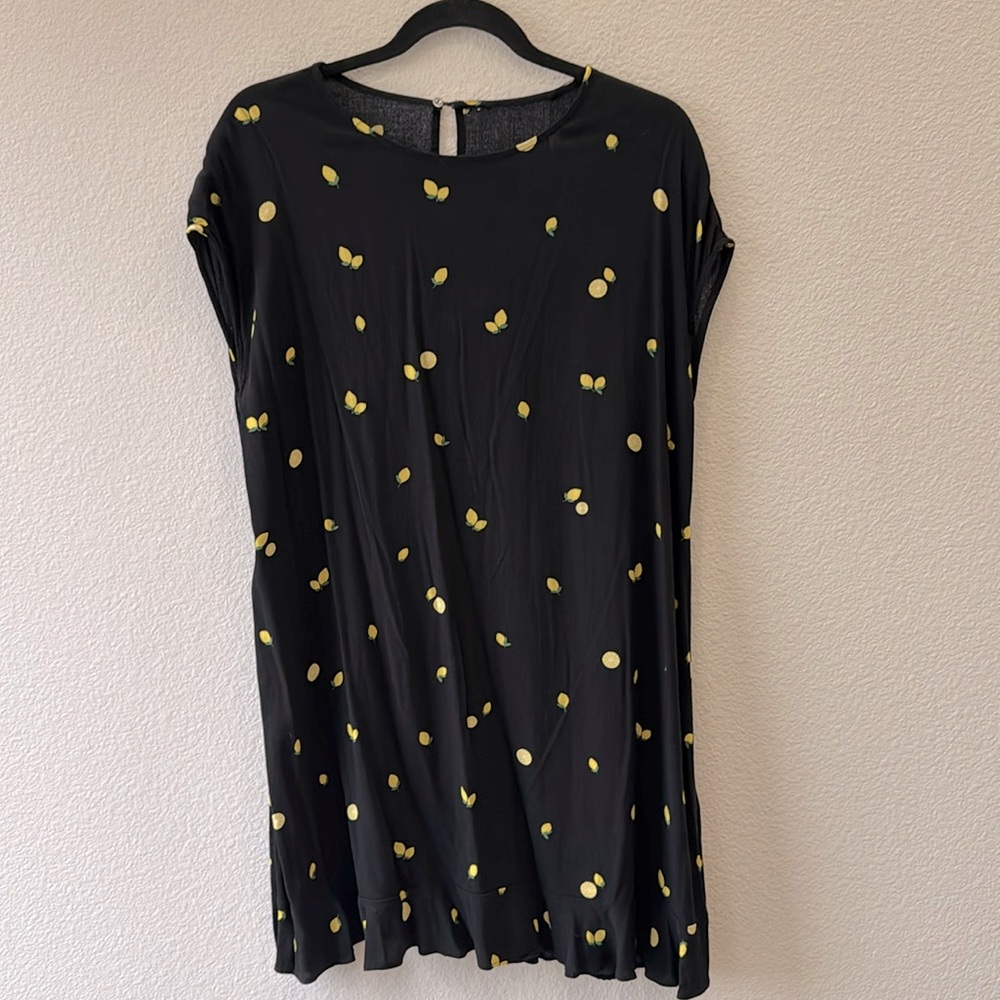 Women’s Lemon Print Midi Dress OS